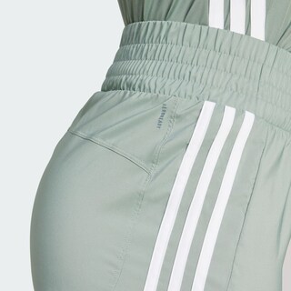Foto 7 | Shorts Adidas Pacer Training 3 Franjas Tejidos Corte Alto Verde para Mujer
