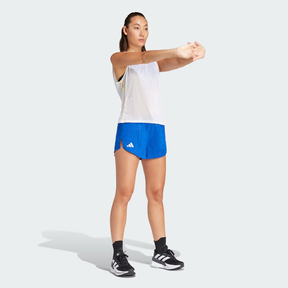 Foto 6 pulgar | Shorts De Running Adizero Essentials Adidas Azul Mujer