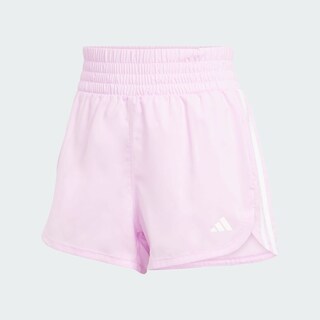 Foto 3 | Shorts Pacer Training 3 Franjas Tejidos Corte Alto Adidas Violeta Mujer