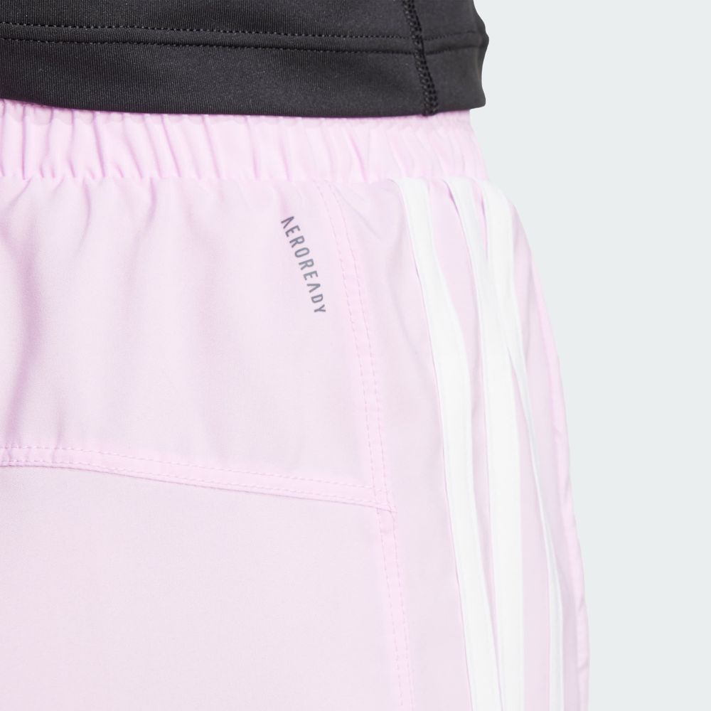 Foto 7 | Shorts Pacer Training 3 Franjas Tejidos Corte Alto Adidas Violeta Mujer
