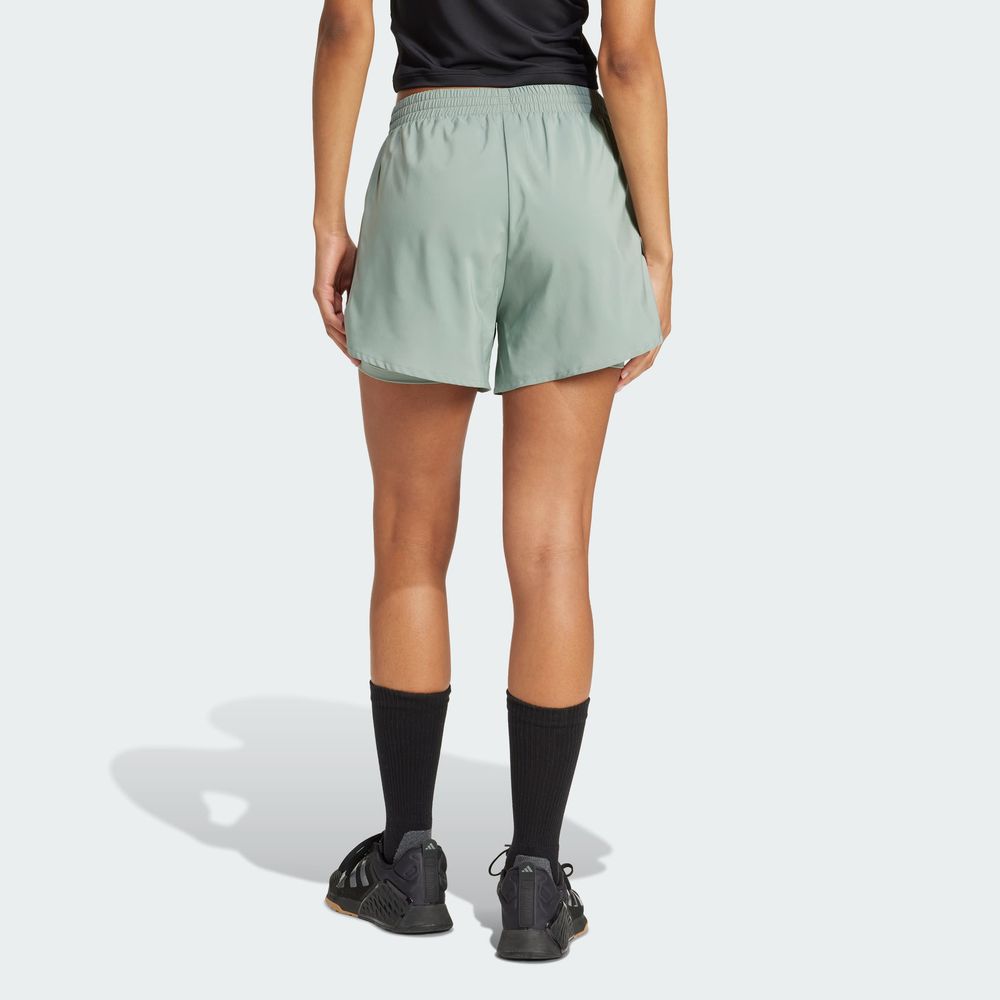 Foto 5 pulgar | Shorts Aeroready 2 En 1 Adidas Verde Mujer