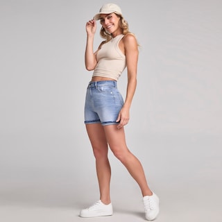 Foto 5 | Short Mujer Stretch Cintura Alta Seven Jeans