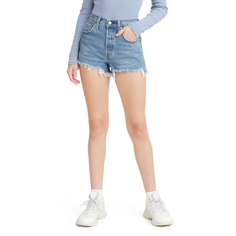 Foto 1 | Pantalones Cortos Levi's 501 Original Jazz Solo Para Mujer, Color Índigo Medio - Venta Internacional.