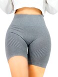 Biker Short Mujer Stretch Shore Dama Sh-056 Gris Claro Chores Gym Talle Alto