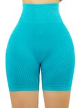 Biker Short Mujer Stretch Shore Dama Sh-056 Verde Aqua Chores Gym Talle Alto