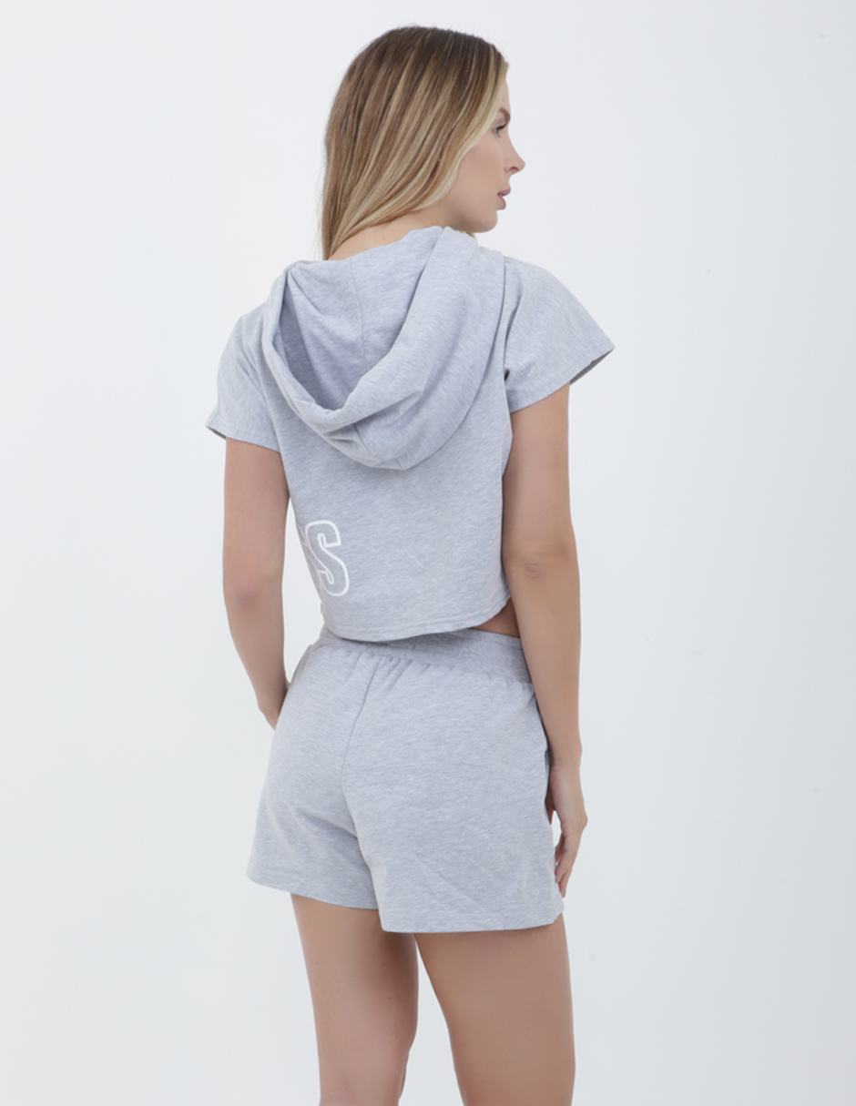 Foto 5 pulgar | Conjunto Short Y Chaleco Deportivo K-swiss Yogi Gris Para Mujer