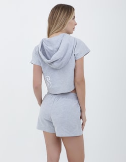 Foto 4 | Conjunto Short Y Chaleco Deportivo K-swiss Yogi Gris Para Mujer
