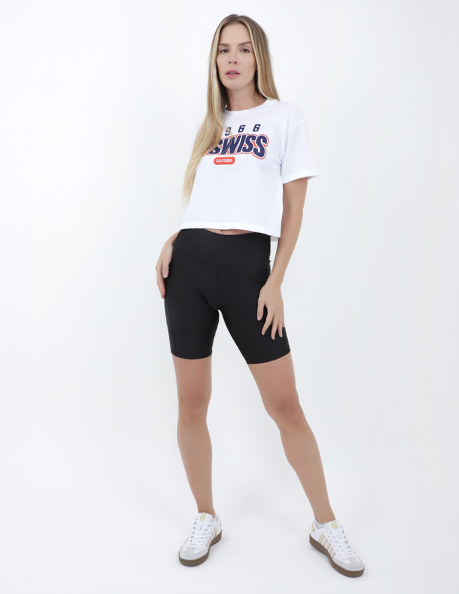 Foto 2 pulgar | Short Deportivo K-swiss Lifterbike Negro Para Mujer