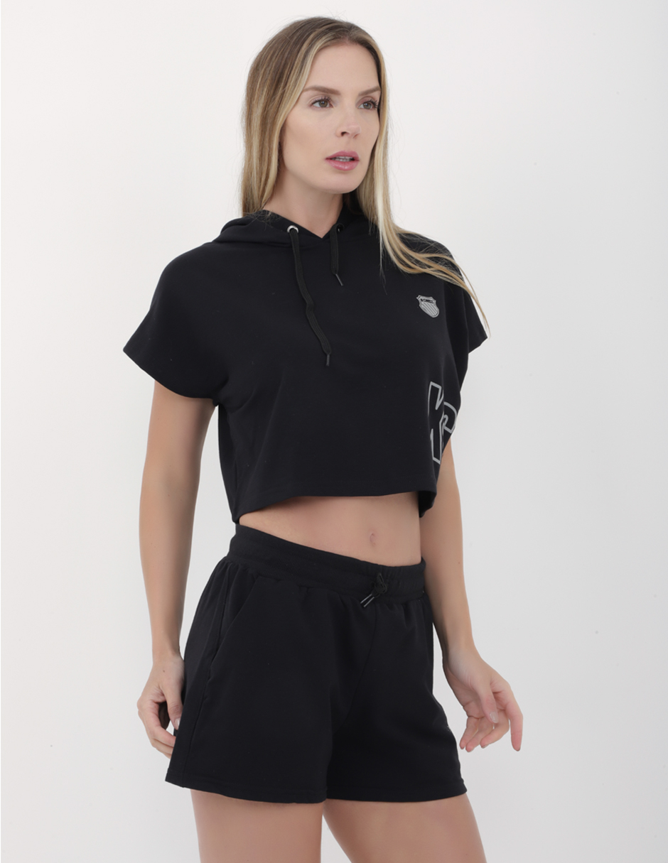 Foto 3 pulgar | Short Y Chaleco Deportivo K-swiss Yogi Negro para Mujer