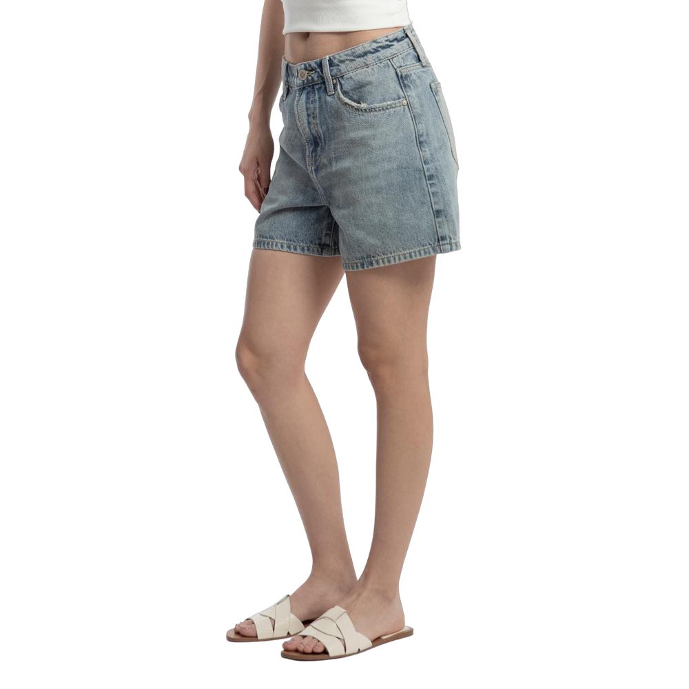 Foto 4 pulgar | Short Loose Mom Mujer Balam Bl6924 Azul