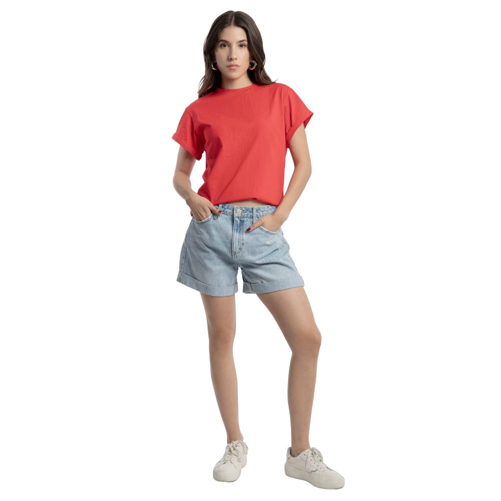 Foto 5 pulgar | Short Loose Mom Mujer Balam Bl6928 Azul