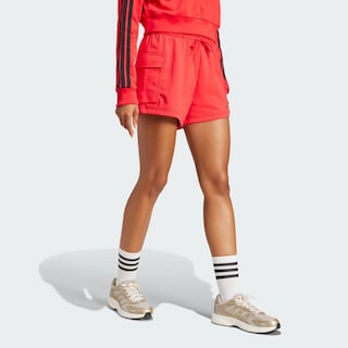Foto 5 | Shorts Essentials Small Logo French Terry Cargo Adidas Rojo Mujer