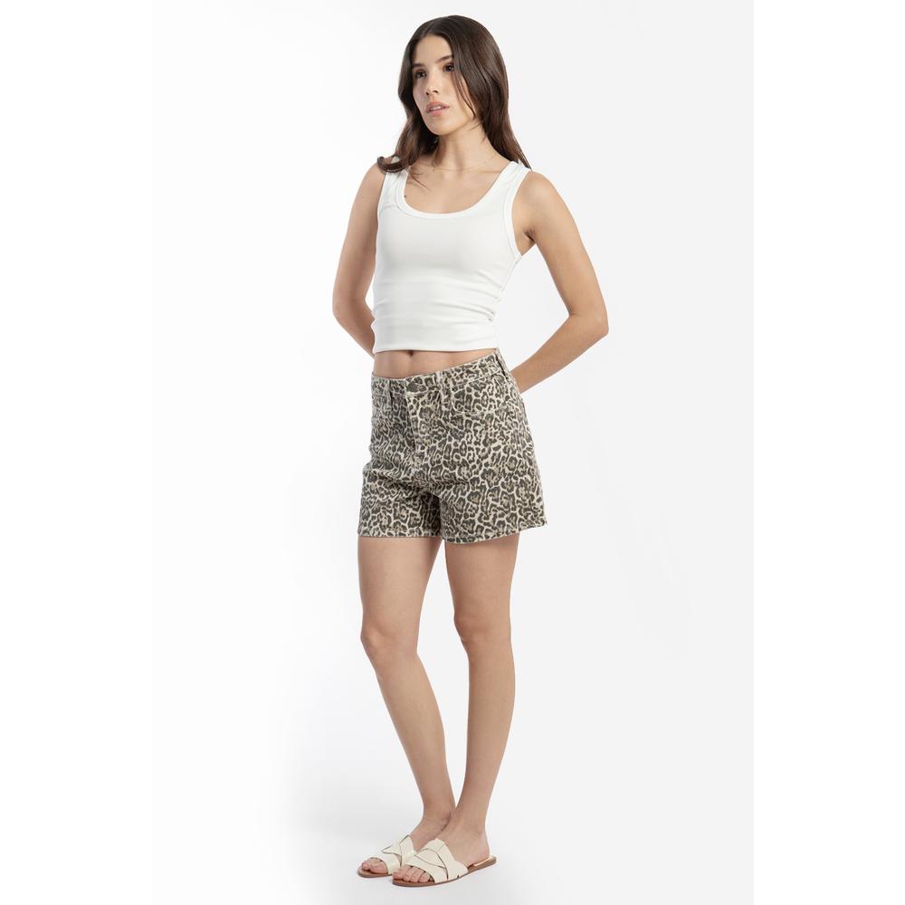 Foto 3 pulgar | Loose Mom Short Animal Print /juvenil, 6922 (animal Print) Cafe