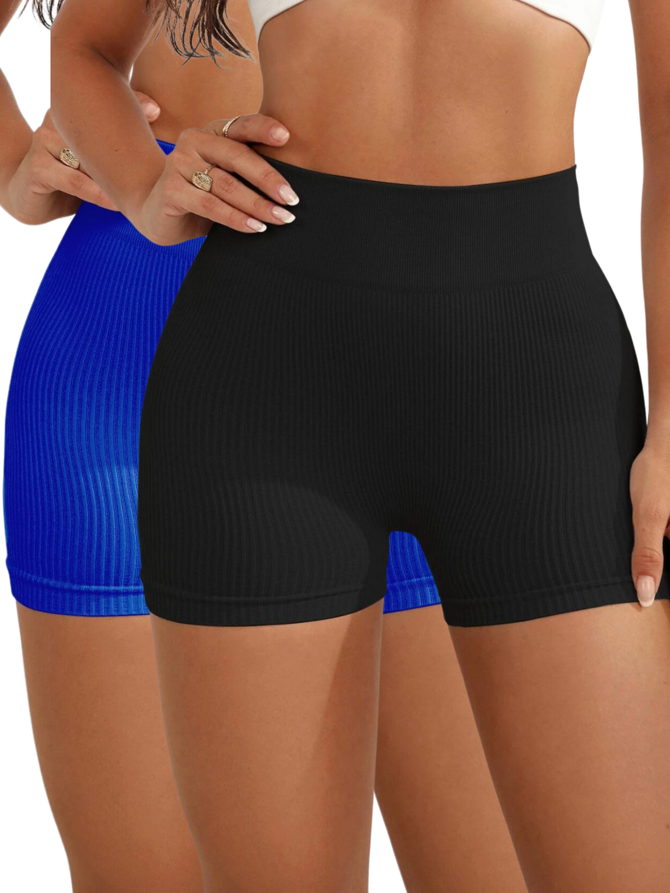 Foto 2 pulgar | Set De 2 Biker Short Mujer Unitalla Shores Deportivos Sh-045-px2 Variedad De Colores Dama Chores Gym