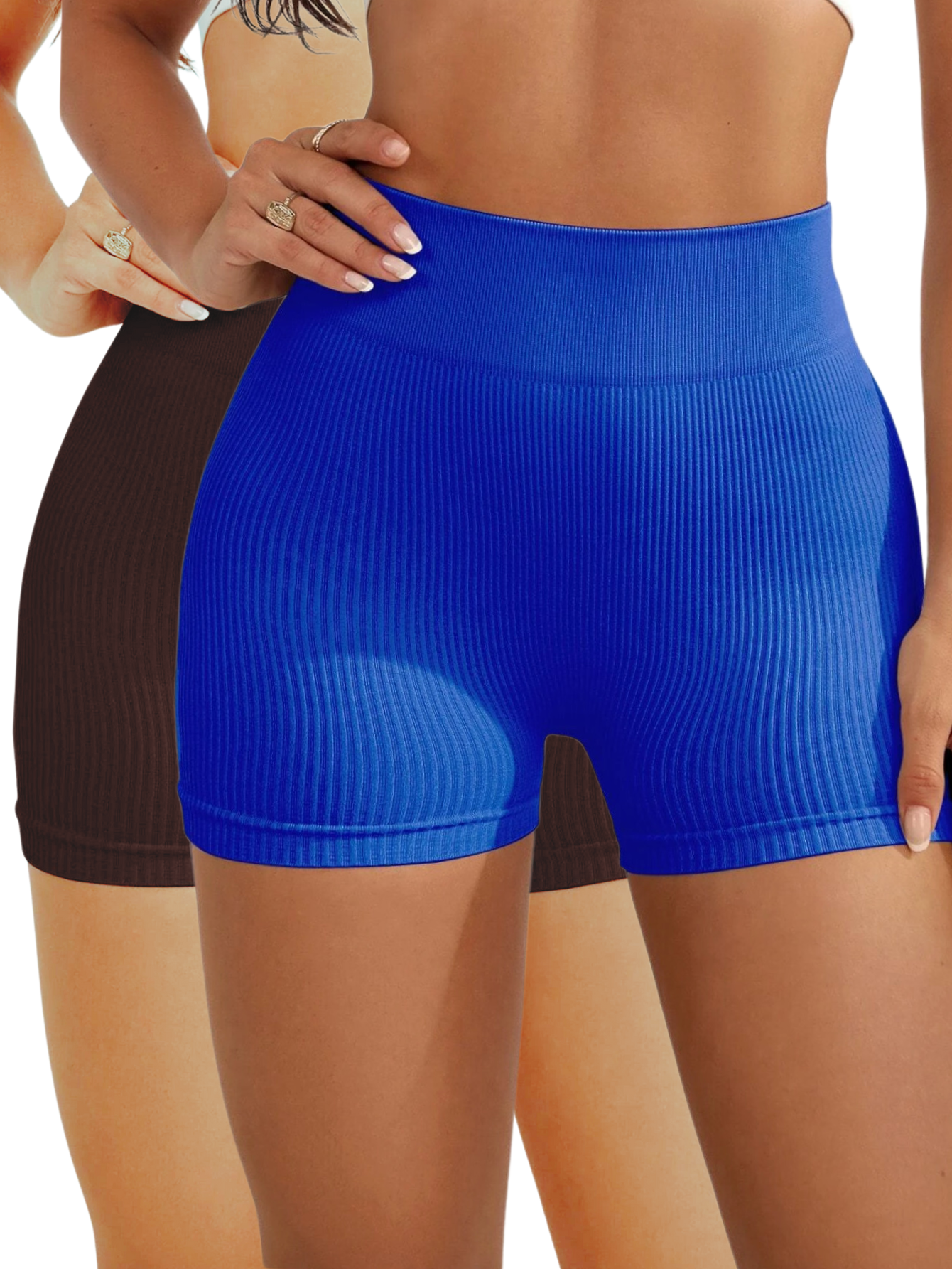 Foto 2 pulgar | Set De 2 Biker Short Mujer Unitalla Shores Deportivos Sh-045-px2 Variedad De Colores Dama Chores Gym