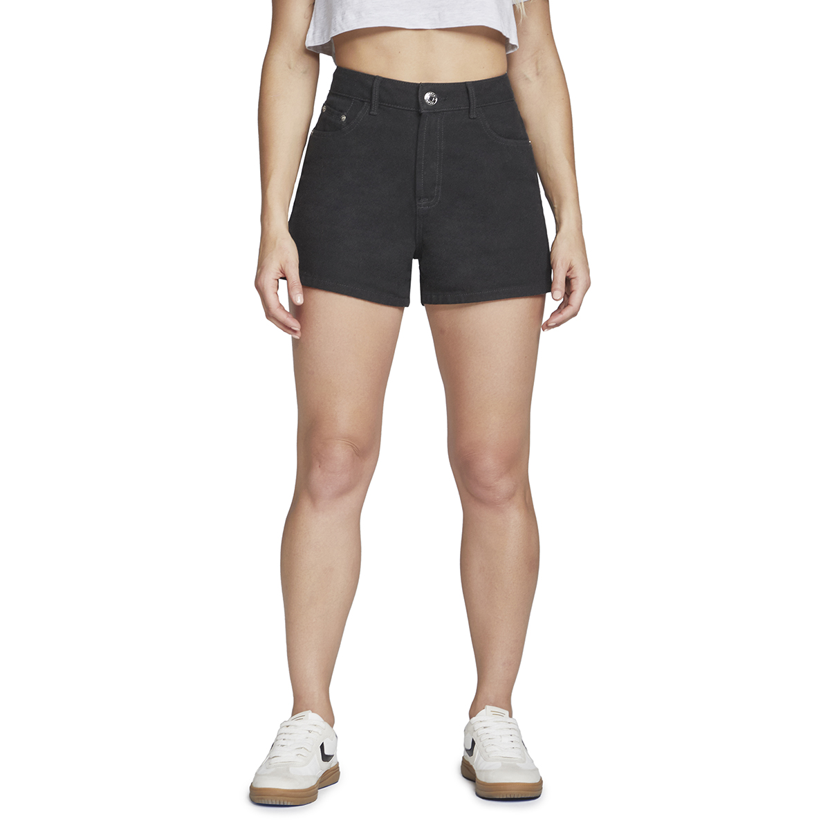 Short Mezclilla Mujer Cintura Alta 0001ngro