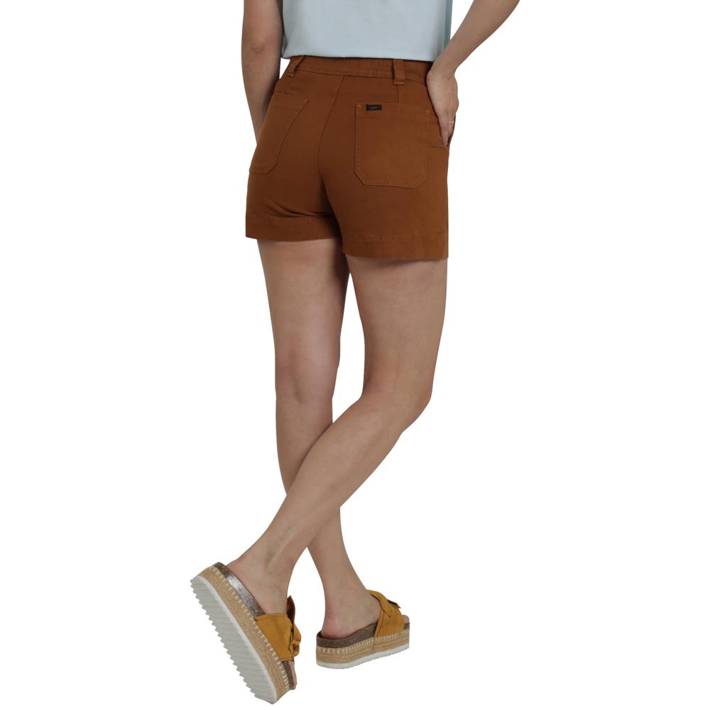 Foto 4 pulgar | Short Lee Mujer Quality Genuine Slim Fit 354 Cafe