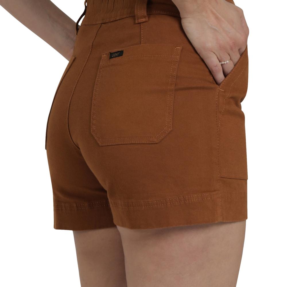 Foto 6 pulgar | Short Lee Mujer Quality Genuine Slim Fit 354 Cafe