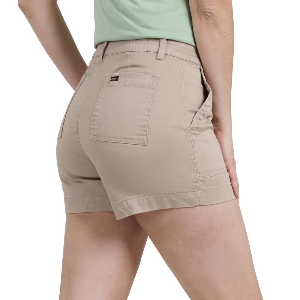 Foto 6 pulgar | Short Lee Mujer Quality Genuine Slim Fit 436 Cafe