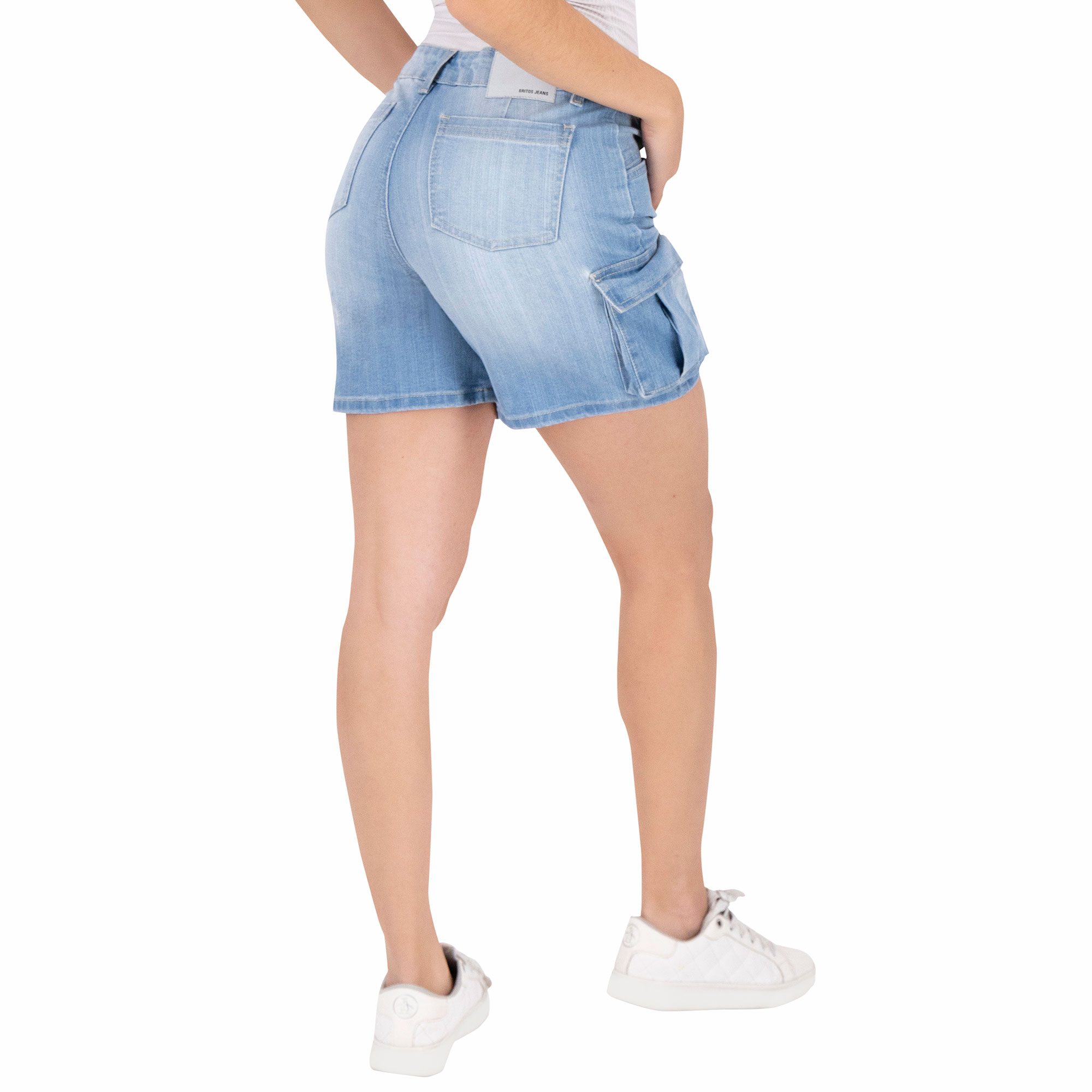 Foto 3 pulgar | Short Mezclilla Britos Jeans Mujer Casual Azul 025553