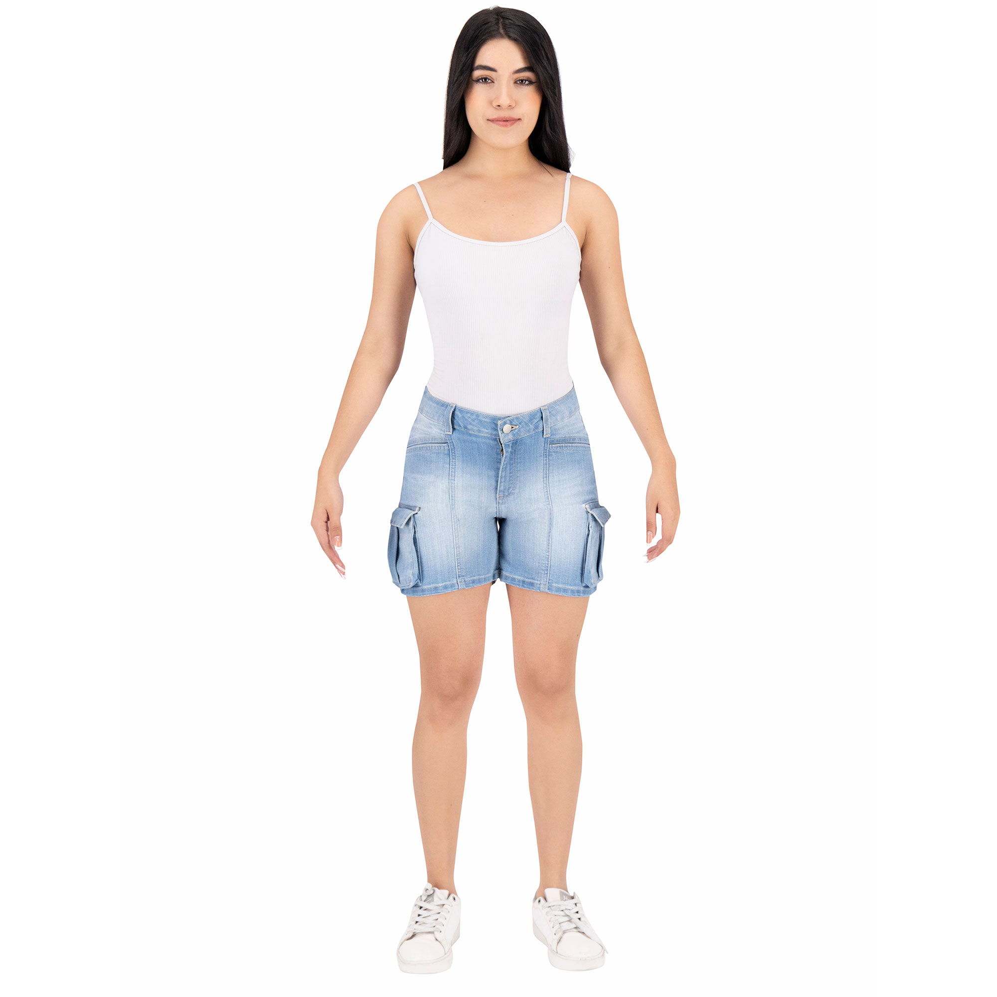 Foto 4 pulgar | Short Mezclilla Britos Jeans Mujer Casual Azul 025553