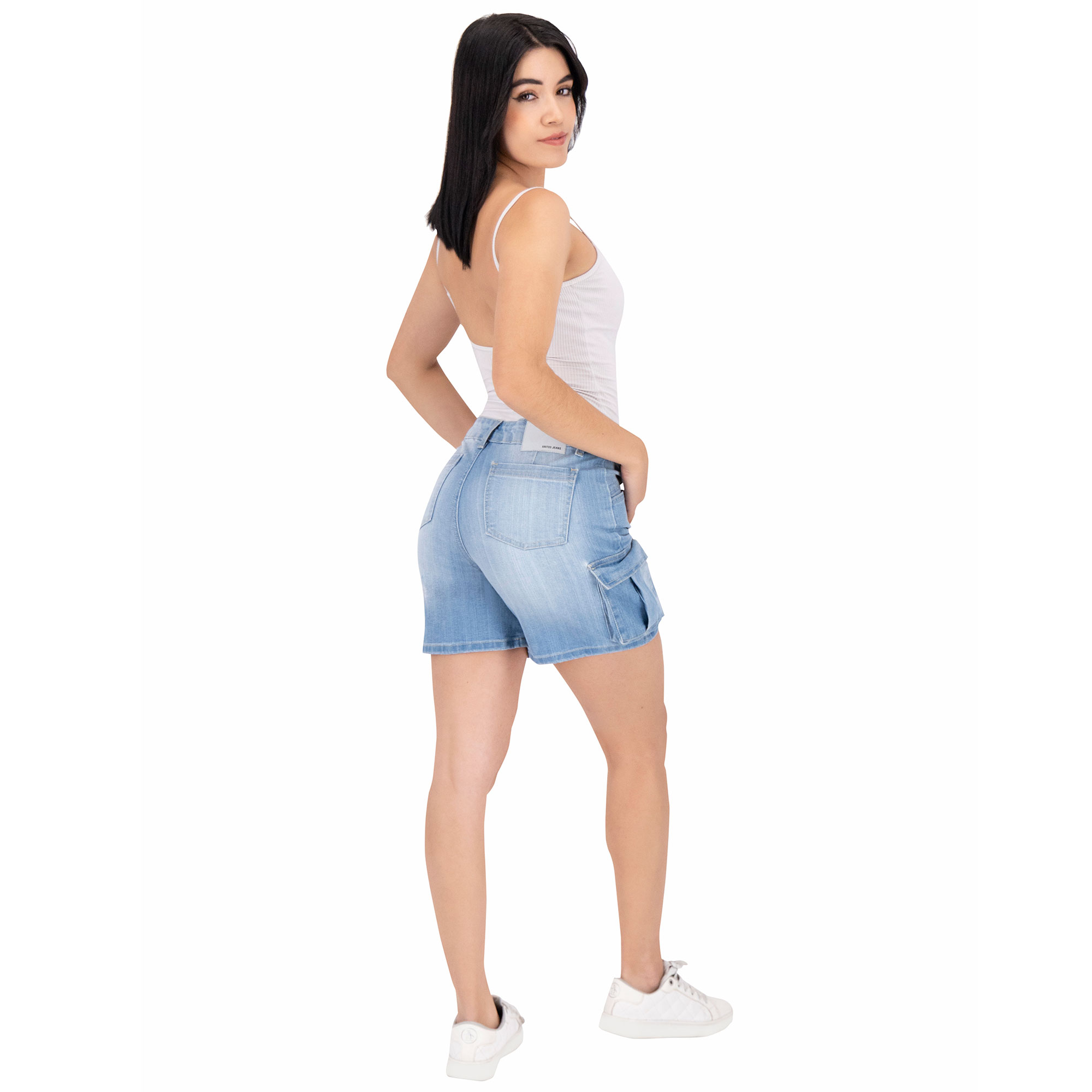 Foto 7 pulgar | Short Mezclilla Britos Jeans Mujer Casual Azul 025553