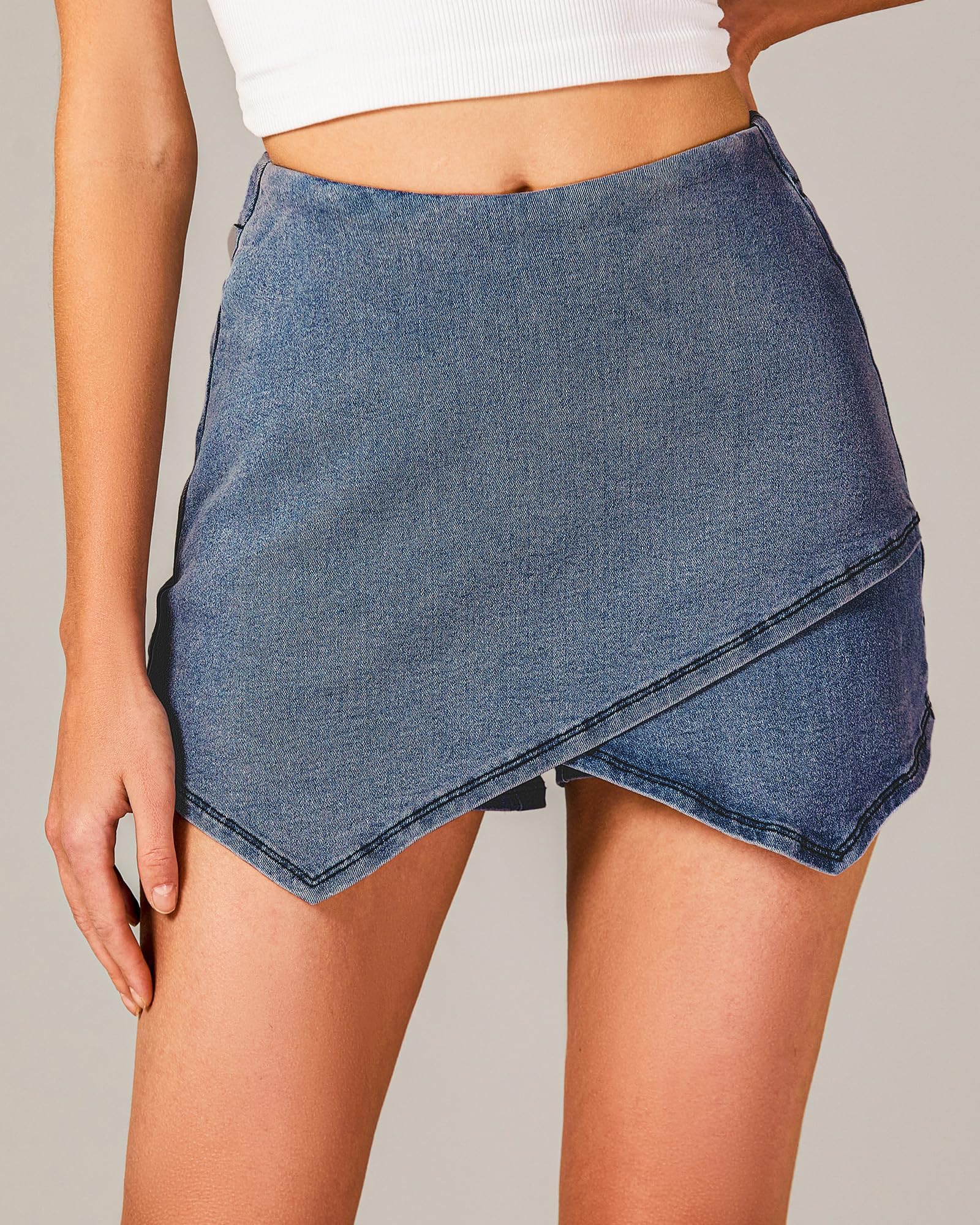 Foto 4 pulgar | Pantalones Vaqueros De Verano Luvamia Mini Wategos Blue Xxl Para Mujer - Venta Internacional.