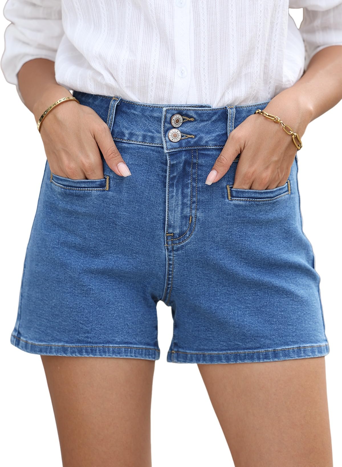 Foto 2 pulgar | Shorts Sidefeel Casuales Cintura Alta - Venta Internacional.