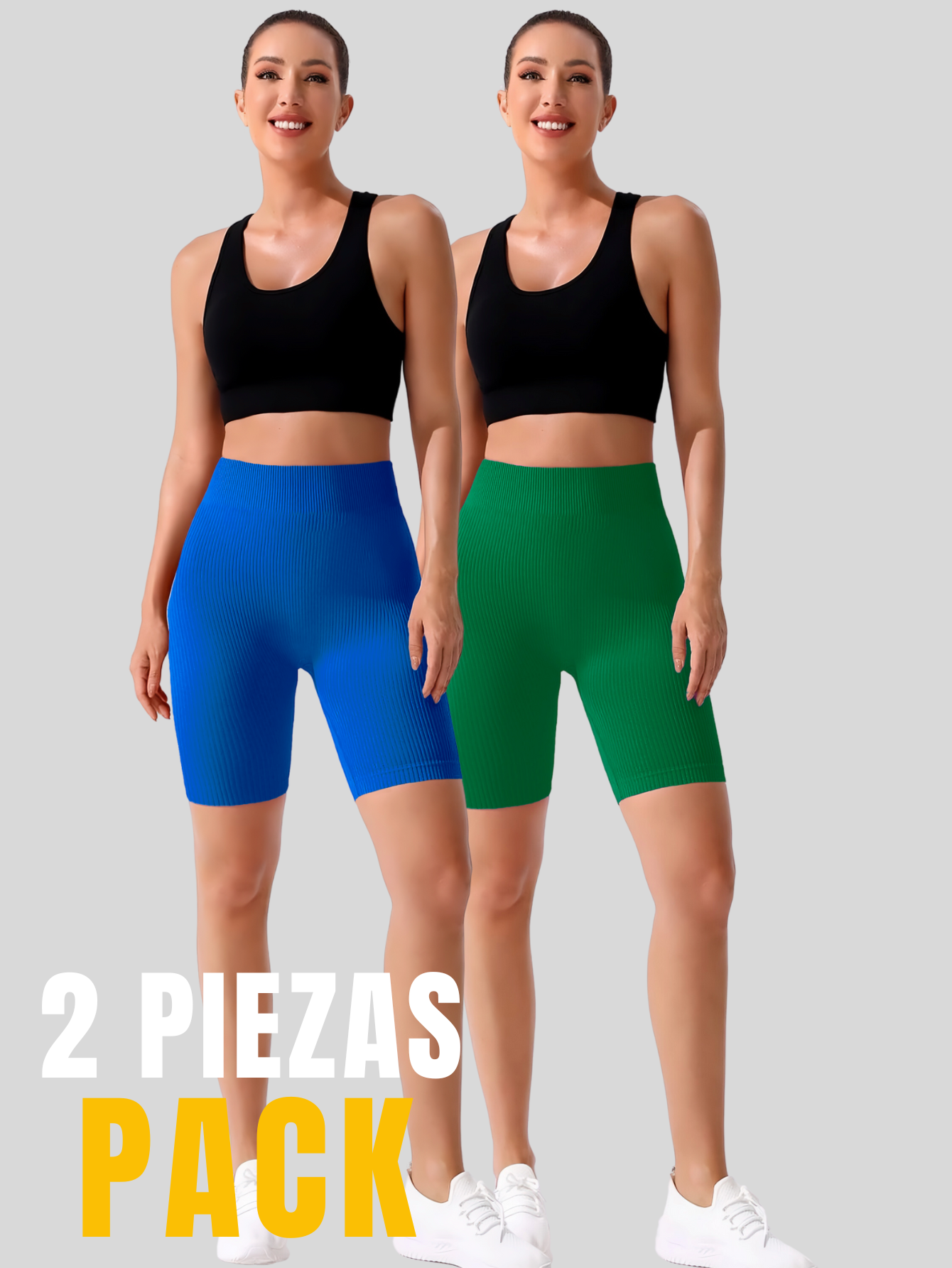 Foto 6 pulgar | Set 2 Shorts Biker para Mujer Shores Deportivos Sh-041-px2