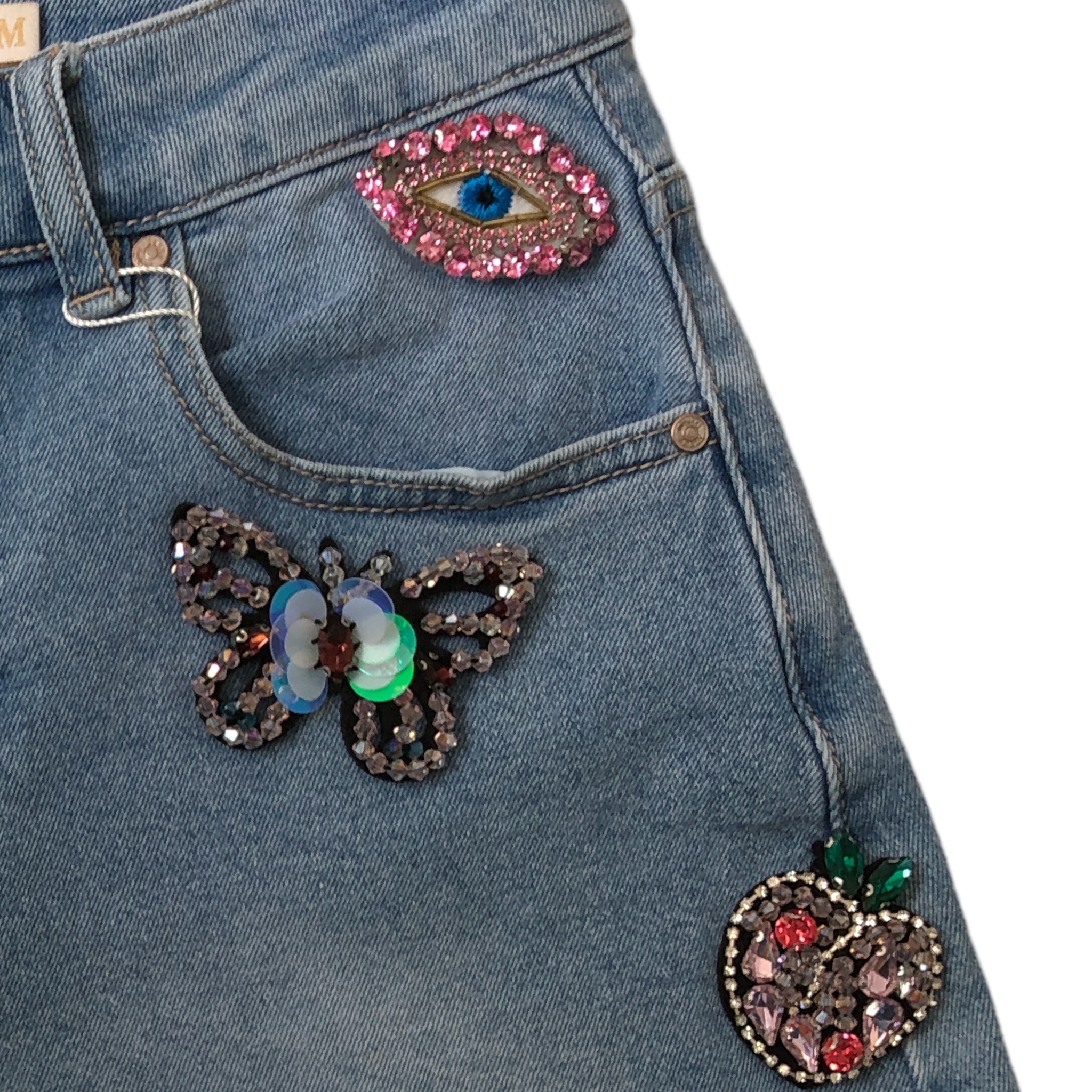 Foto 4 | Short Con Figuras Pedrería Lc