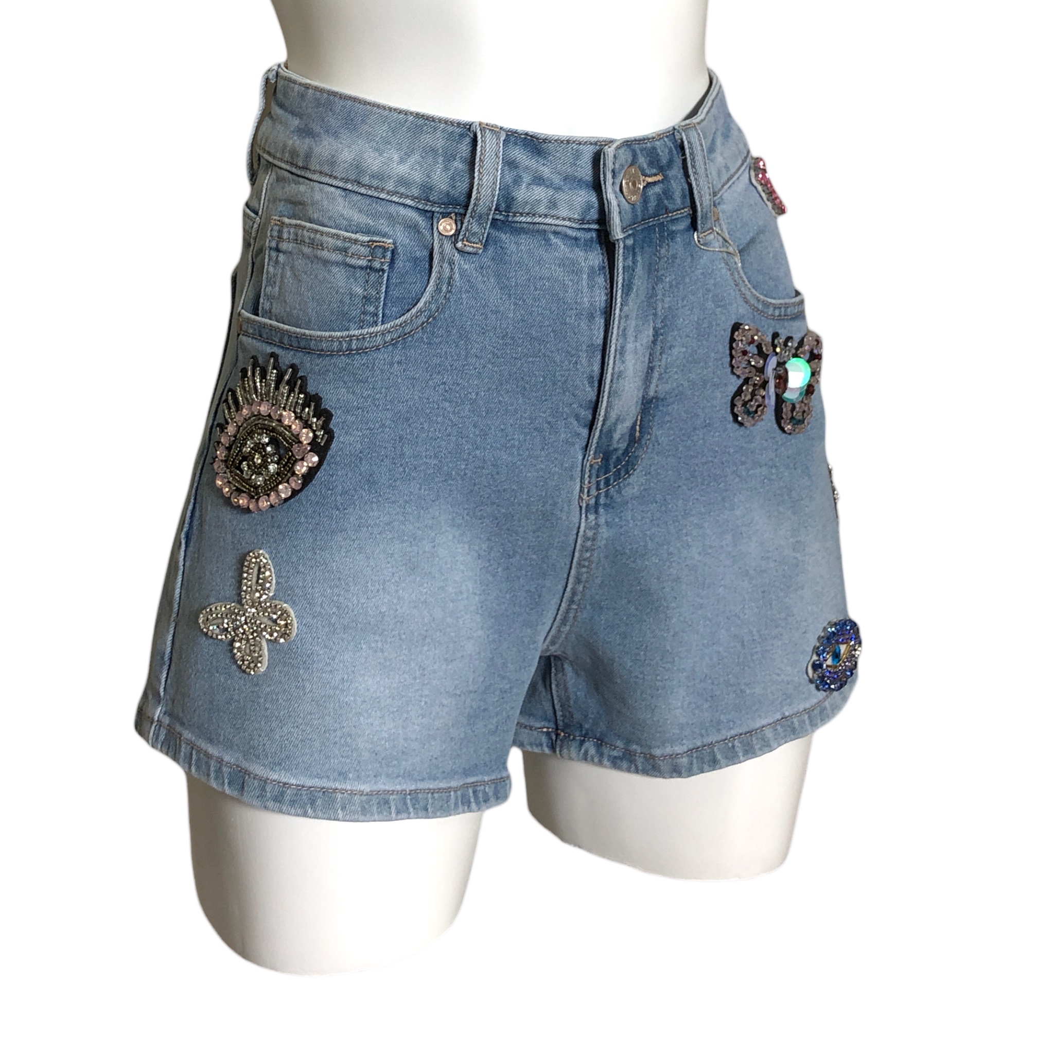 Foto 7 | Short Con Figuras Pedrería Lc