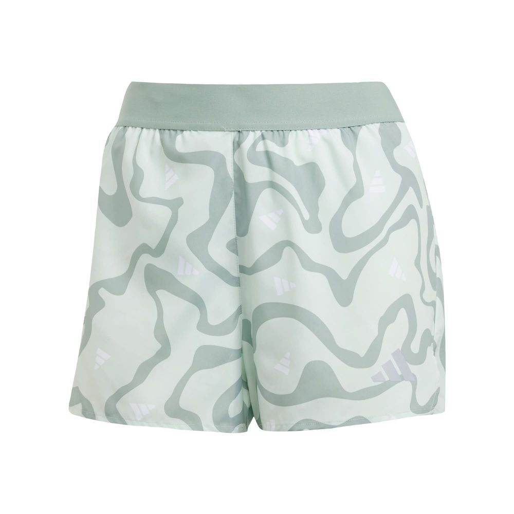 Foto 2 pulgar | Shorts Run It Brand Love Adidas Verde Mujer