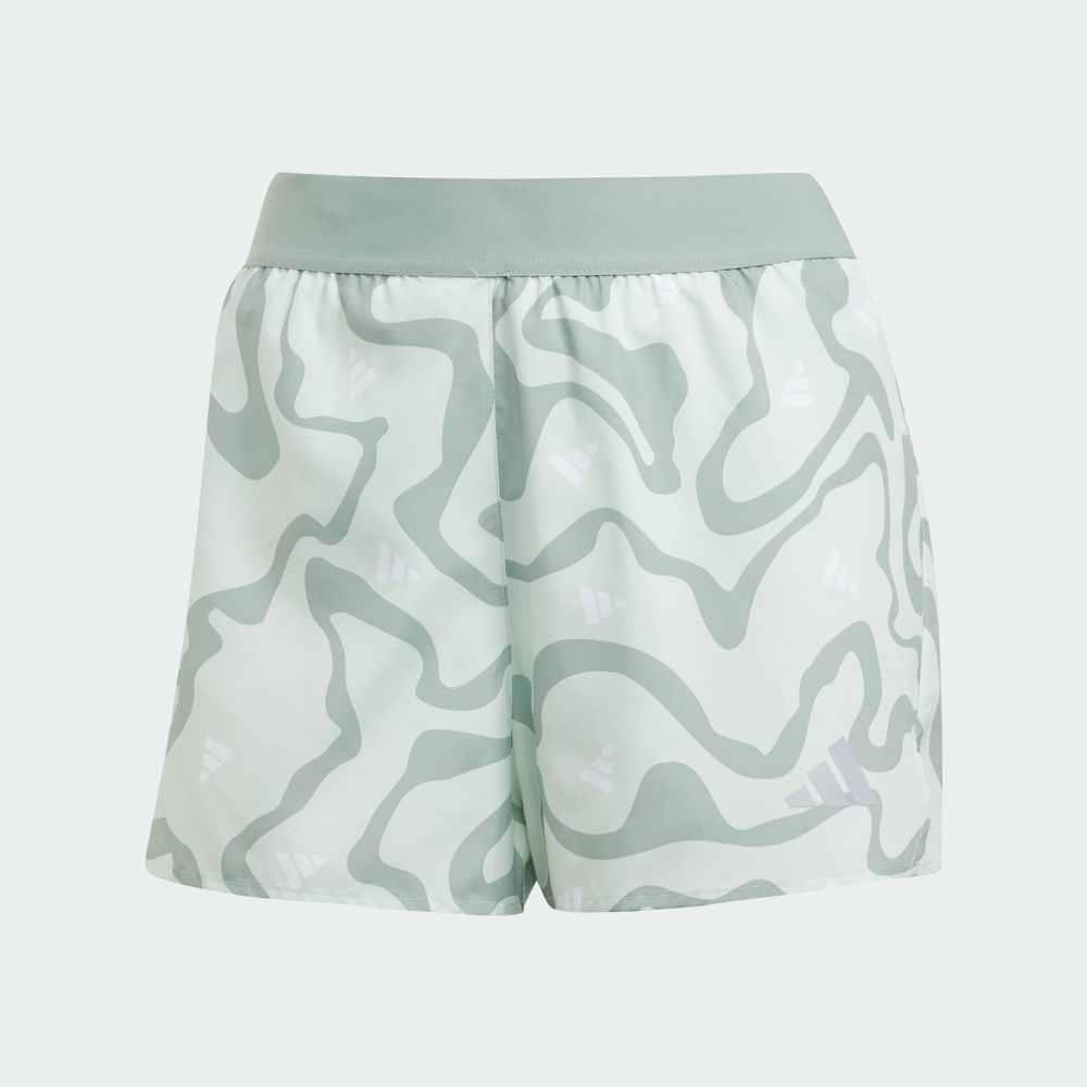 Foto 4 pulgar | Shorts Run It Brand Love Adidas Verde Mujer