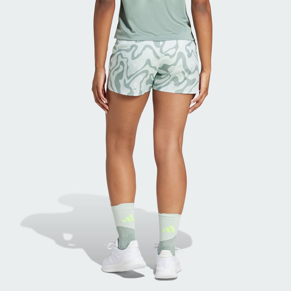 Foto 5 pulgar | Shorts Run It Brand Love Adidas Verde Mujer