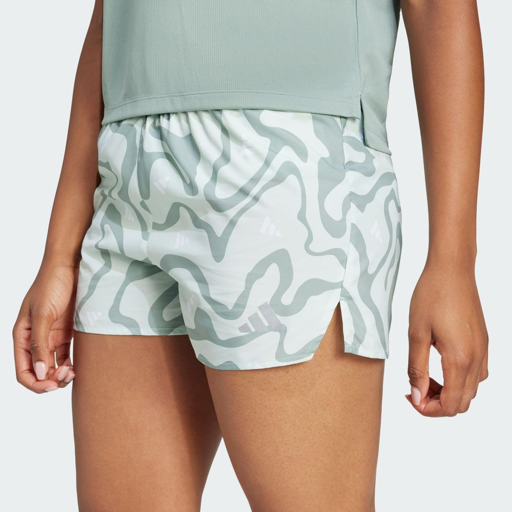 Foto 9 pulgar | Shorts Run It Brand Love Adidas Verde Mujer
