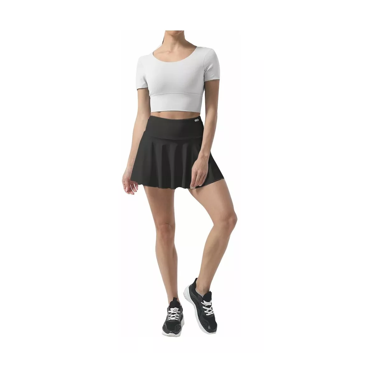 Foto 3 | Falda De Tenis Deportiva De Yoga 2 Es 1 Pantalones Cortos Talla L Eo Safe Imports Esi-7788-1 Negro