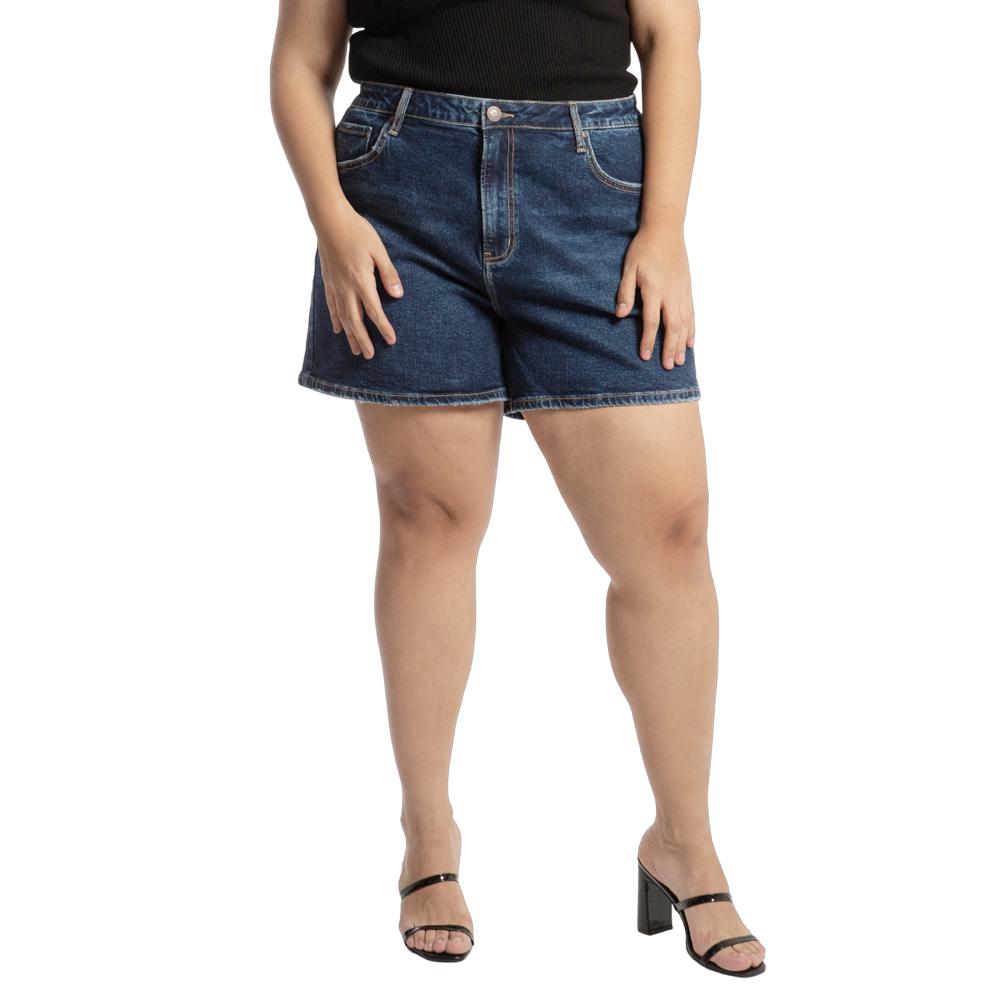 Short Loose Mom Curvy Balam Bl6941 Azul Oscuro