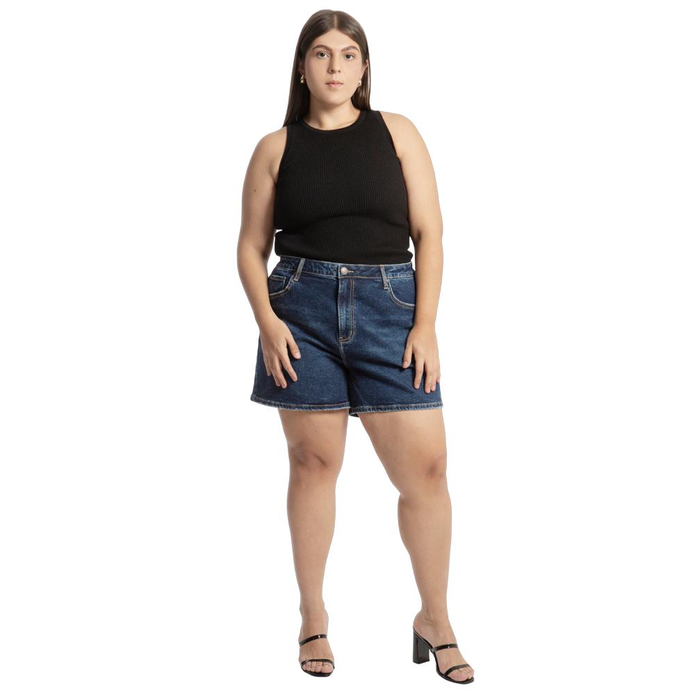 Foto 5 pulgar | Short Loose Mom Curvy Balam Bl6941 Azul Oscuro