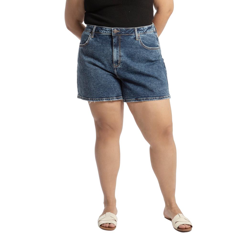 Foto 2 pulgar | Short Loose Mom Curvy Balam Bl6942 Azul Oscuro