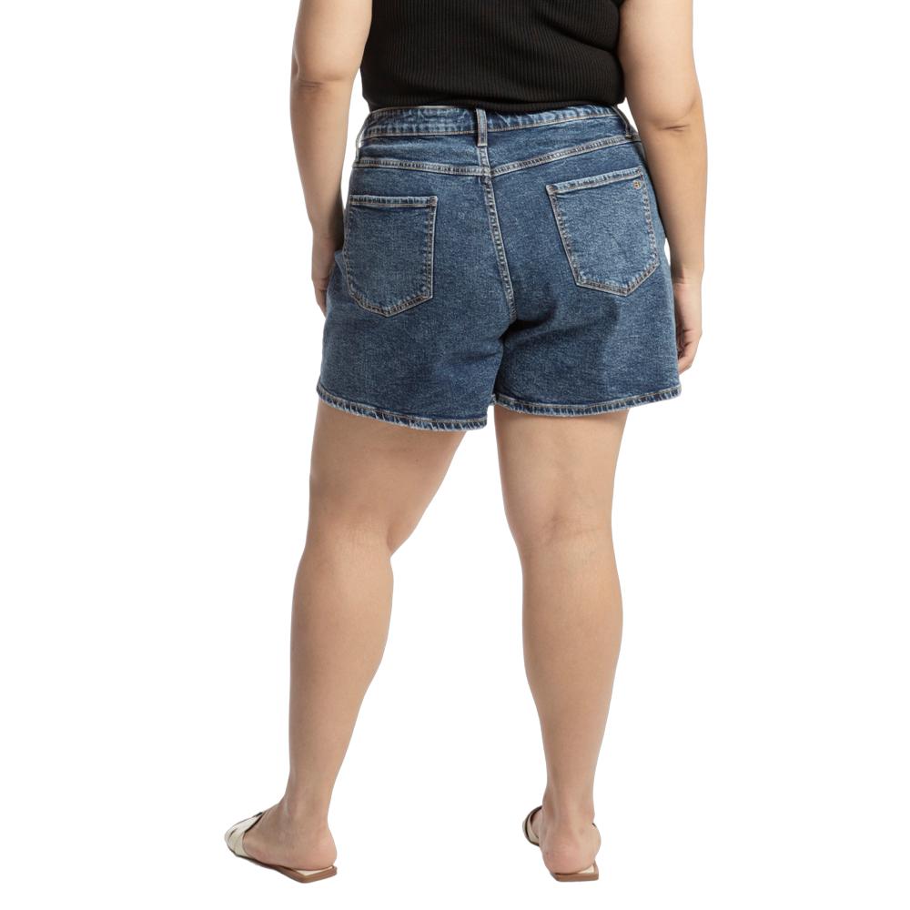 Foto 3 pulgar | Short Loose Mom Curvy Balam Bl6942 Azul Oscuro