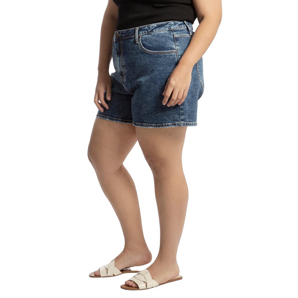 Foto 4 pulgar | Short Loose Mom Curvy Balam Bl6942 Azul Oscuro