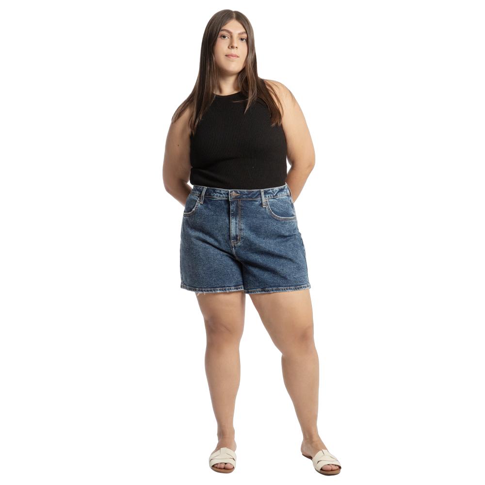 Foto 5 pulgar | Short Loose Mom Curvy Balam Bl6942 Azul Oscuro