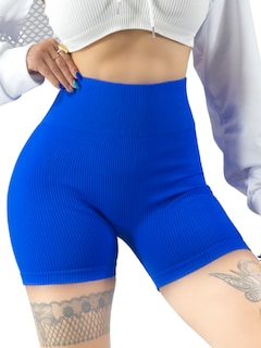 Foto 1 | Short Mujer Shores Deportivo Casual Sh-045 Azul Rey Chort Push Up