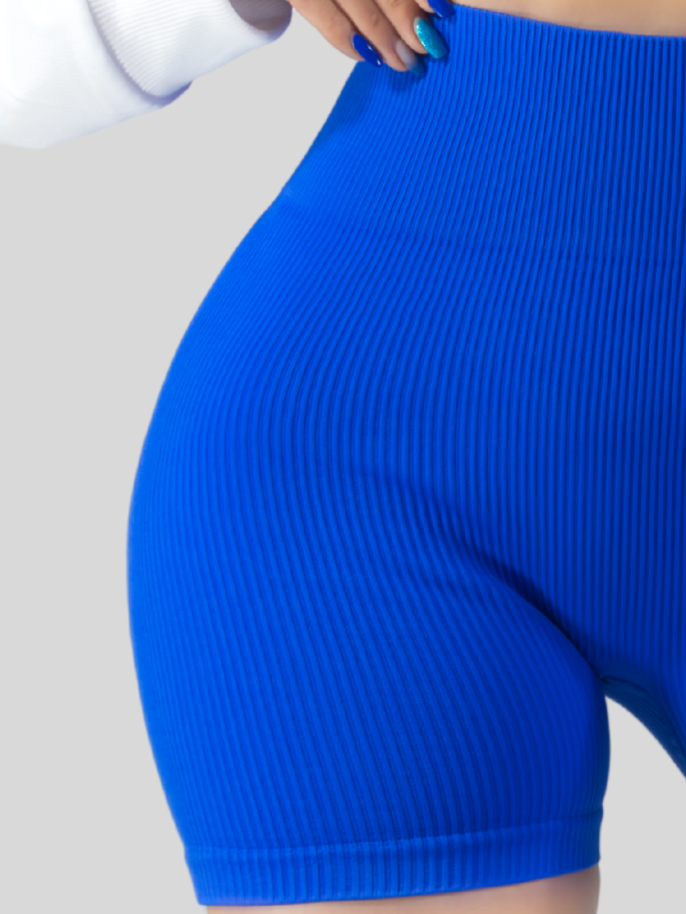Foto 8 pulgar | Short Mujer Shores Deportivo Casual Sh-045 Azul Rey Chort Push Up