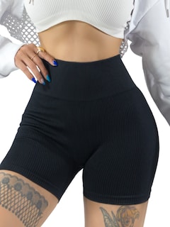 Foto 1 | Short Mujer Shores Deportivo Casual Sh-045 Negro Chort Push Up