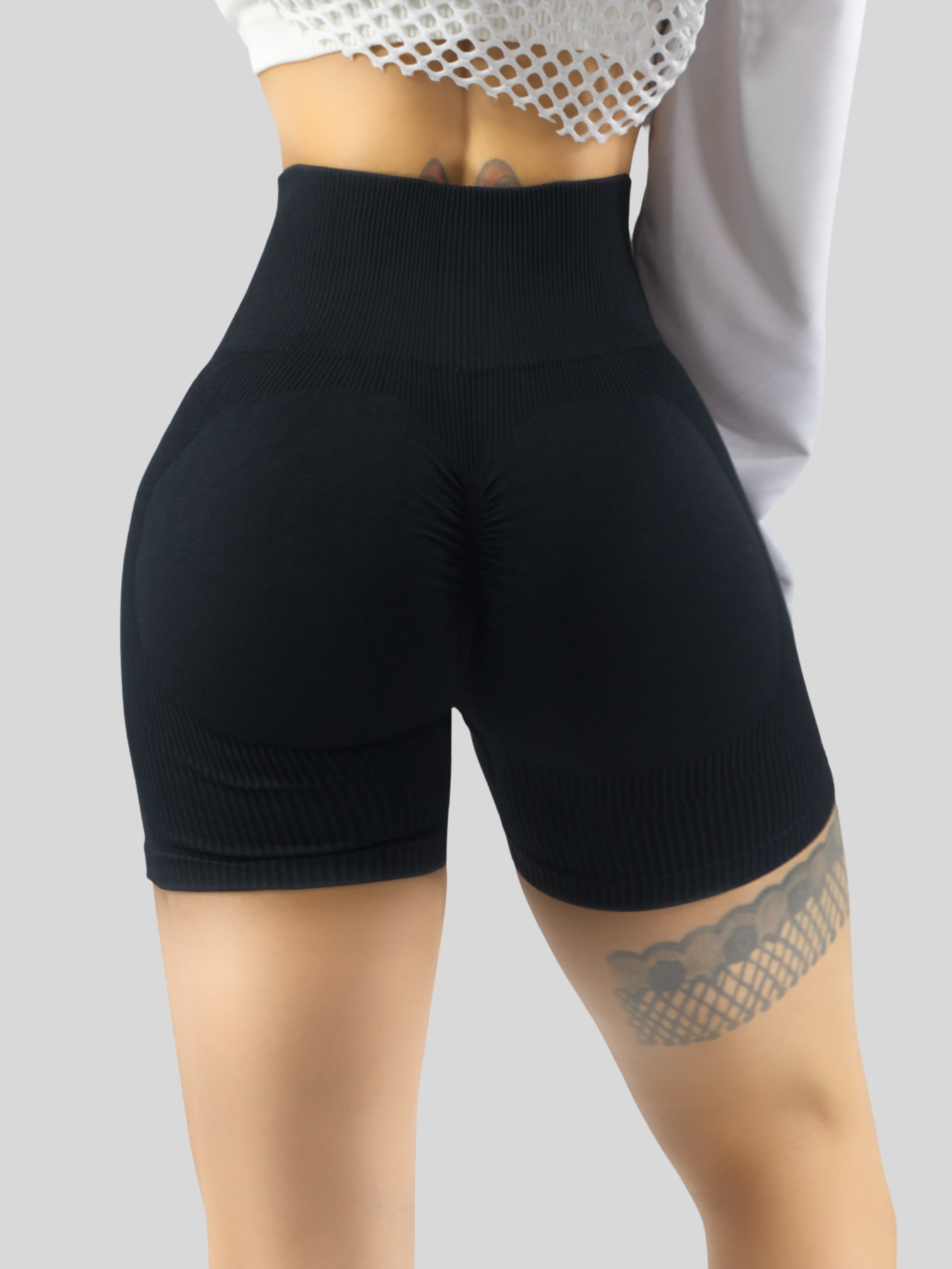 Foto 7 pulgar | Short Mujer Shores Deportivo Casual Sh-045 Negro Chort Push Up