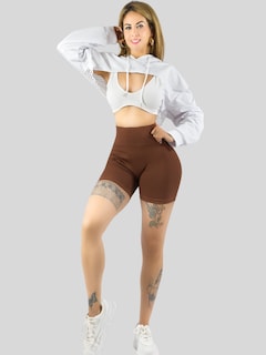 Foto 2 | Short Mujer Shores Deportivo Casual Sh-045 Café Chort Push Up