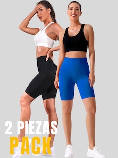 Foto 5 | Set De 2 Short Biker Mujer Shores Deportivos Sh-041-px2 Variedad De Colores Dama Chort Gym
