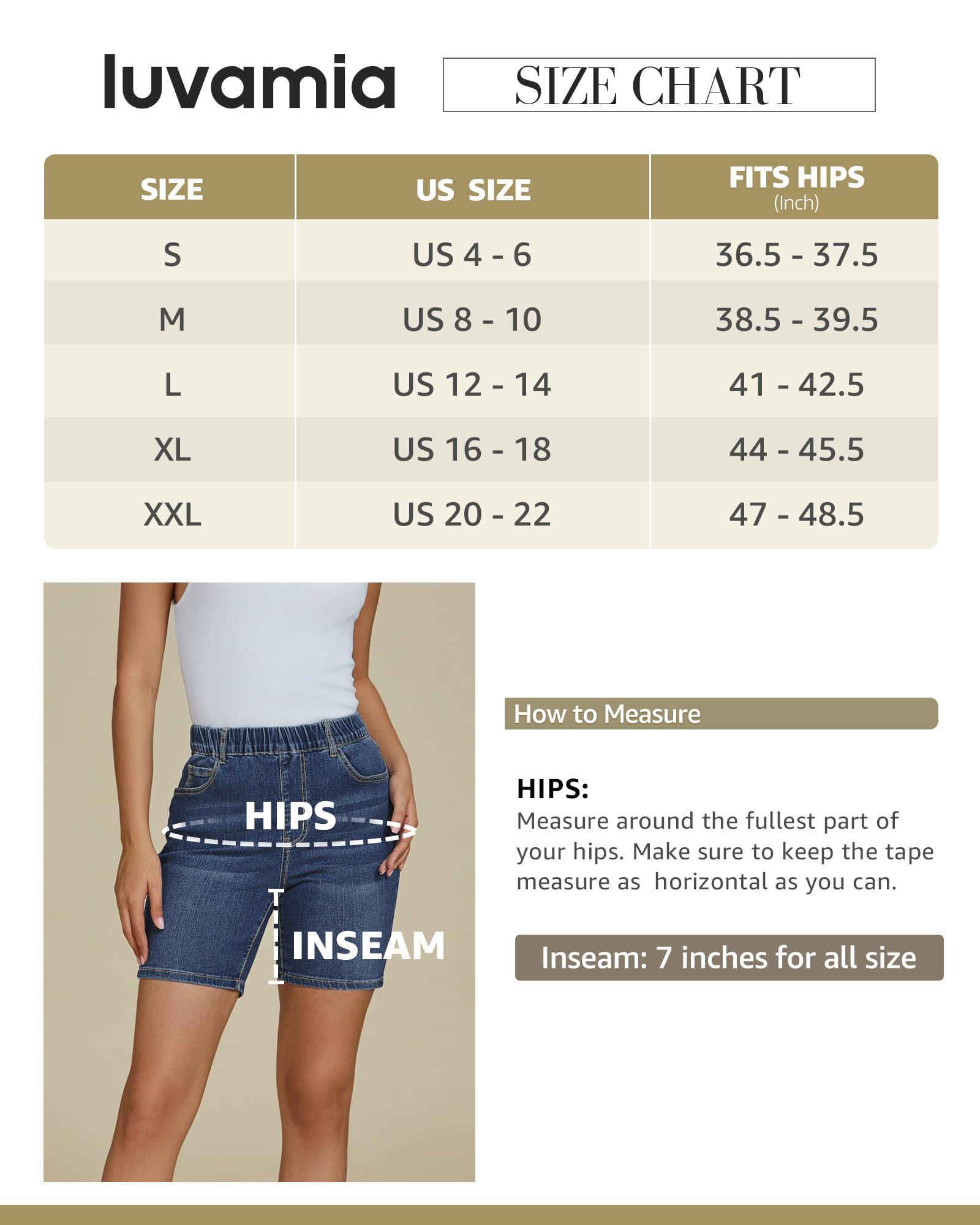 Foto 5 | Pantalones Cortos Luvamia Jean Denim Sin Cordones Para Mujer, Entrepierna, 18 Cm, Color Índigo - Venta Internacional.