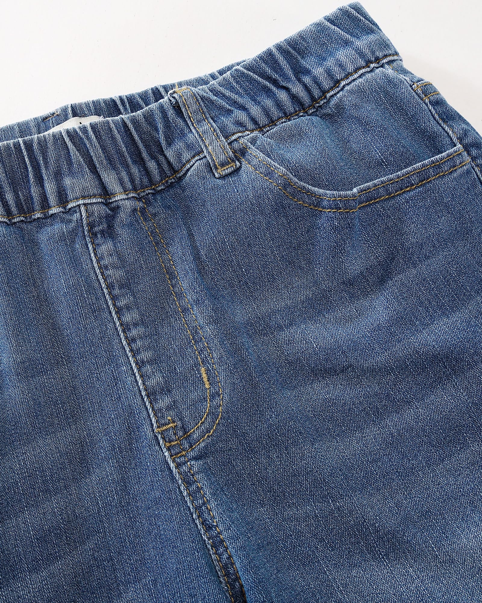 Foto 5 pulgar | Pantalones Cortos Luvamia, Vaqueros Elásticos Para Mujer, Mezclilla, Talle Medio, Azul - Venta Internacional.